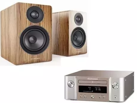 Marantz M-CR612SG + Acoustic Energy AE100 walnut